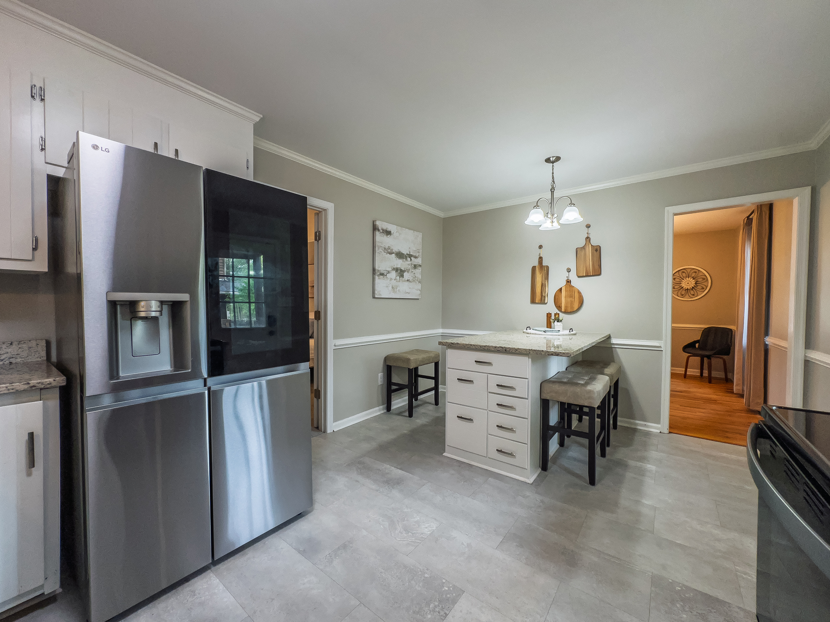 Kitchen with island seating