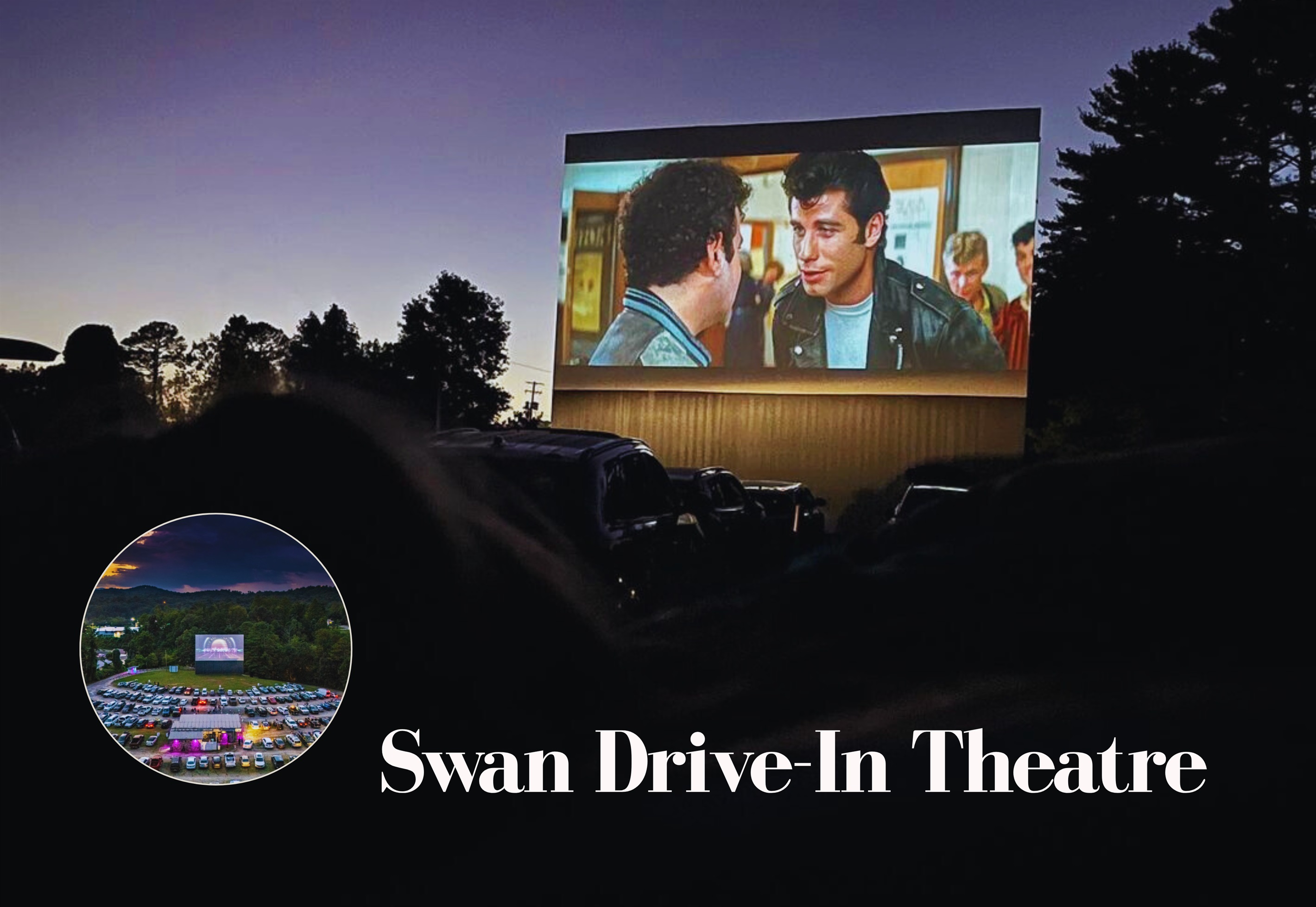 Wrap up your day with a nostalgic movie night under the stars at the Swan Drive-In Theatre.