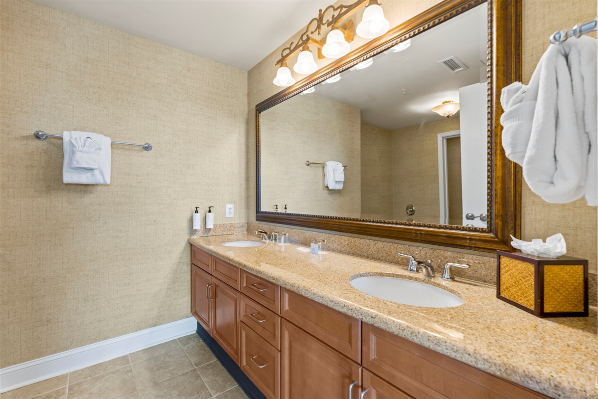 Ensuite Bathroom connected to Master Bedroom with Shower and Soaker Tub