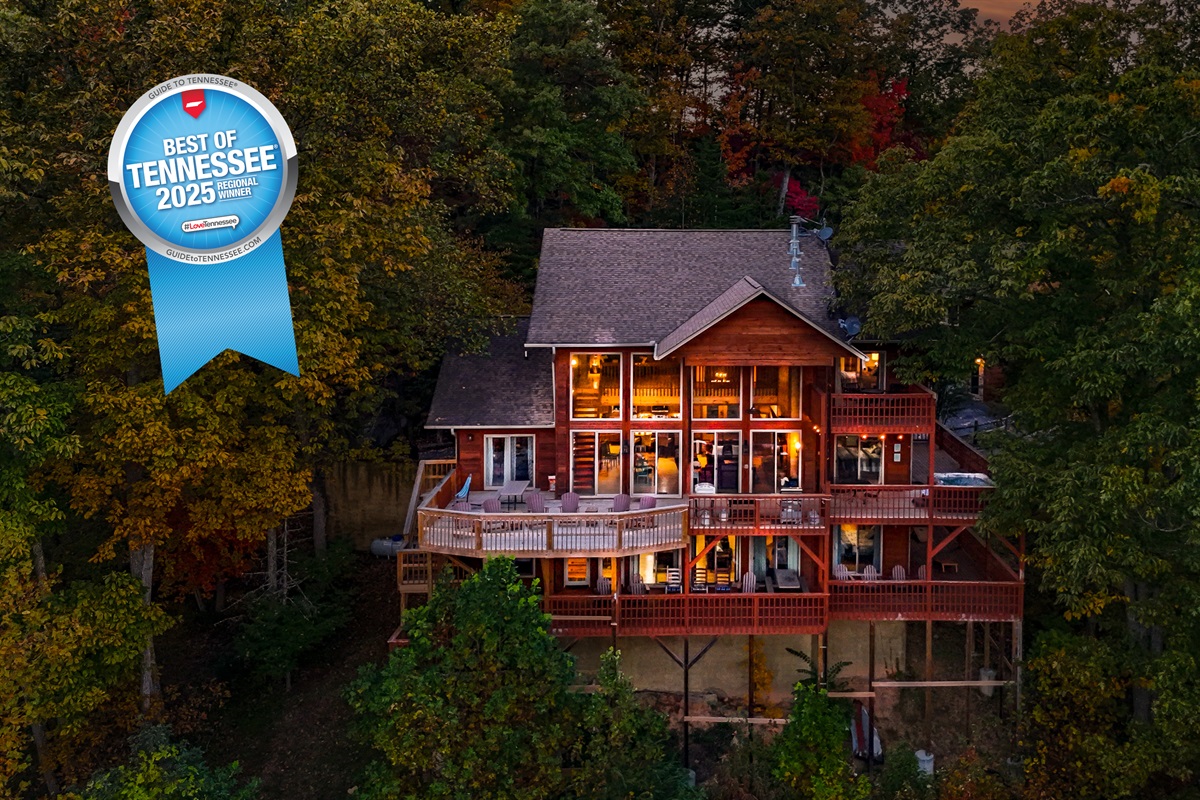 Welcome home Heavenly Heights Mountain Retreat including the spacious cabin and private studio for your perfect getaway.