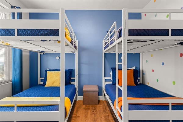 Fun bunk room for the kids or kids at heart!
