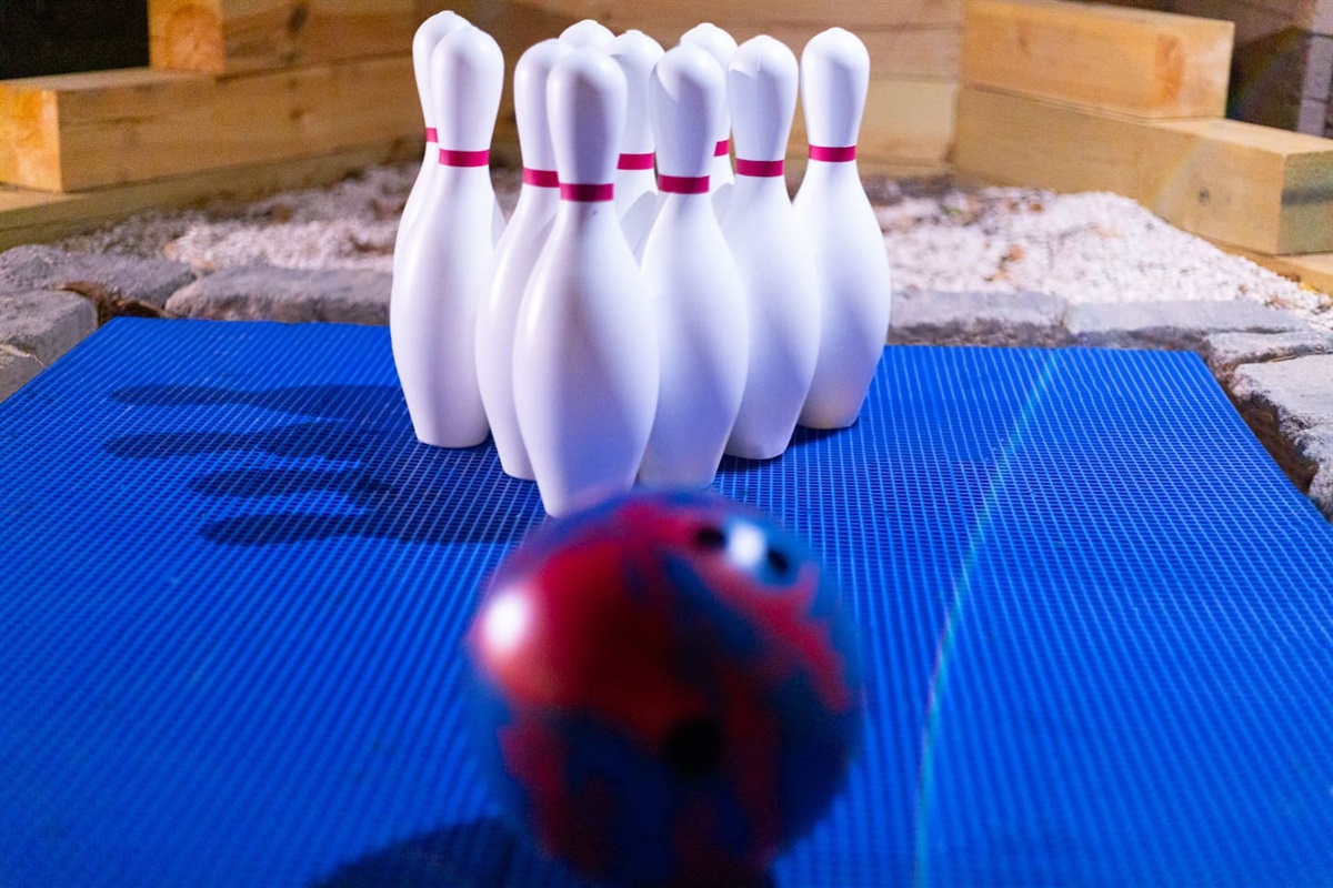  Backyard bowling alley — strike up some friendly competition anytime.