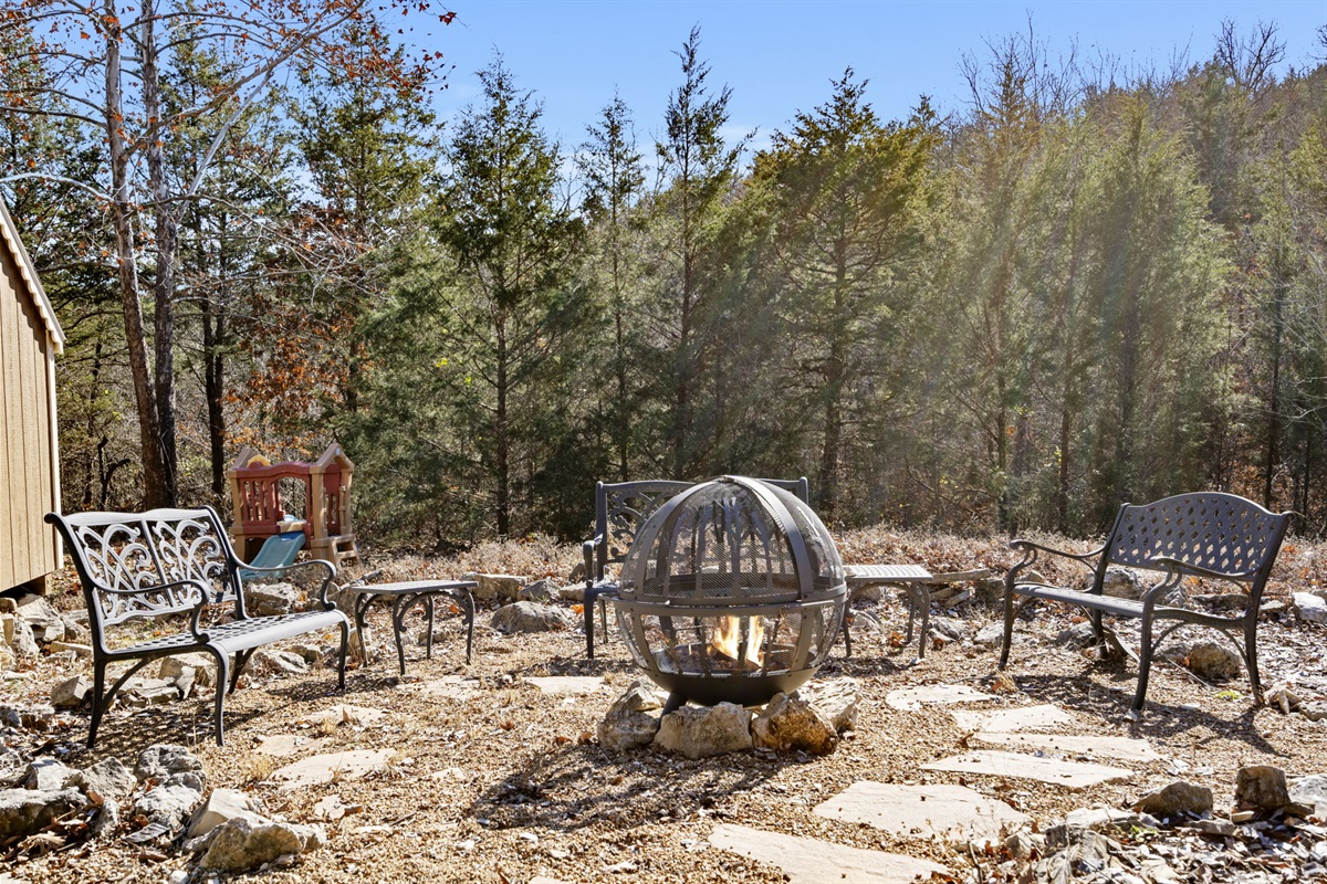 Firepit in the backyard