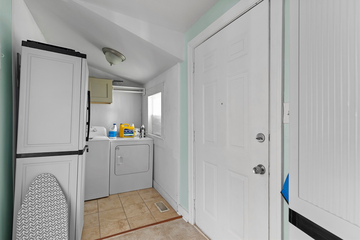 Take care of the essentials with an in-home washer and dryer, perfect for longer stays