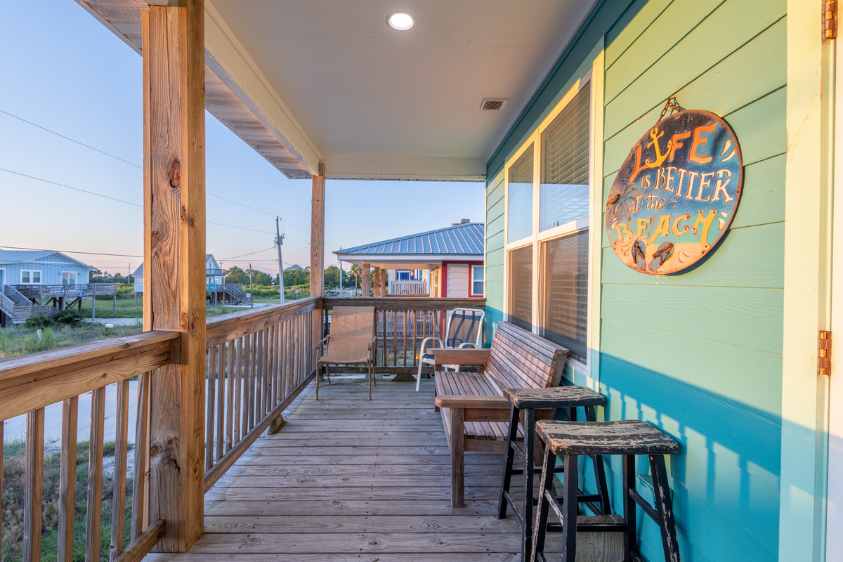 Front deck for enjoying sunsets
