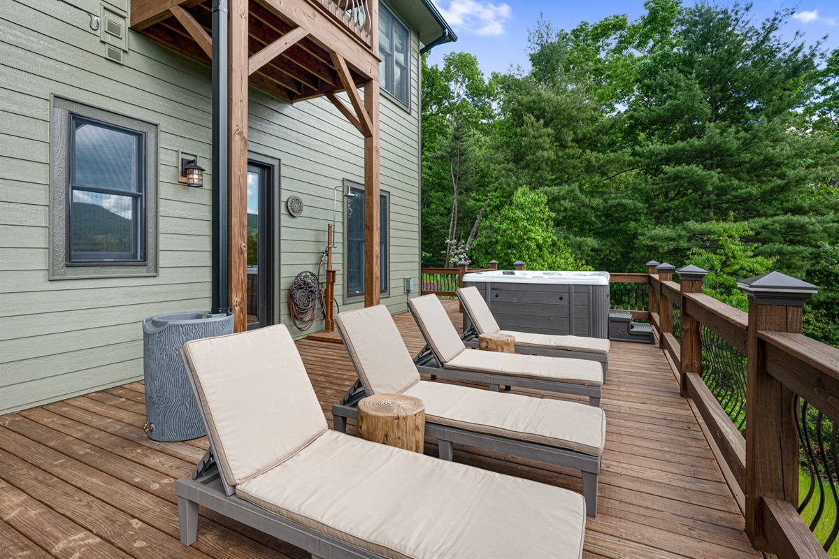 Soak up the sun with stunning mountain views.