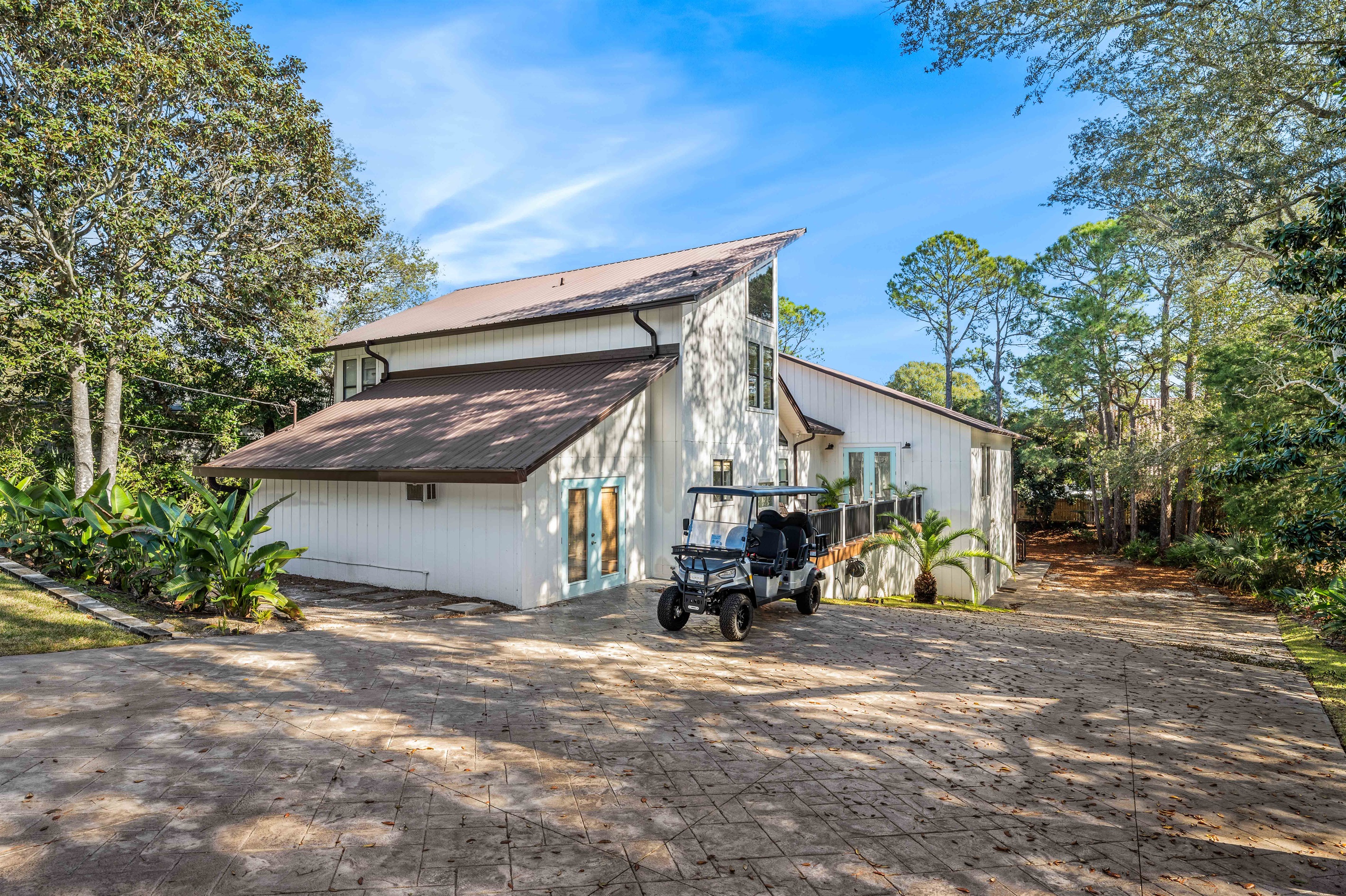 A large, long driveway to park all of your families vehicles.