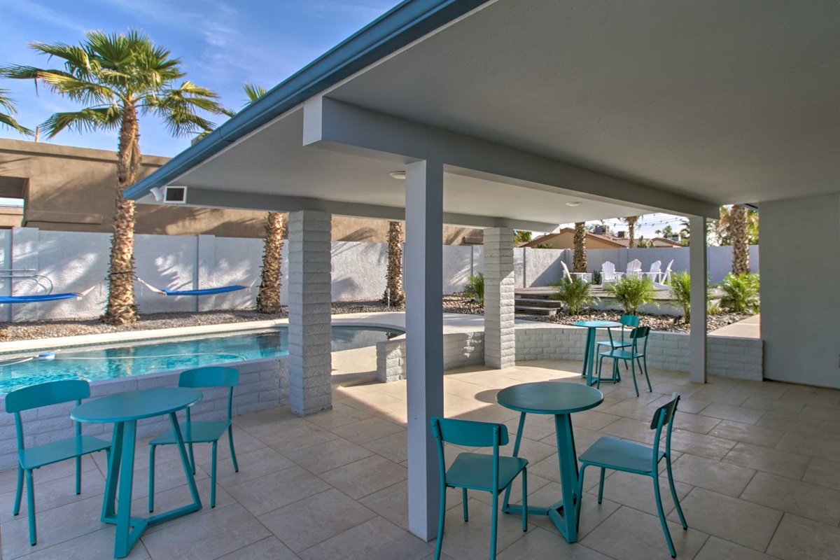 Private Covered Patio | Gas Grill and Outdoor TV not shown