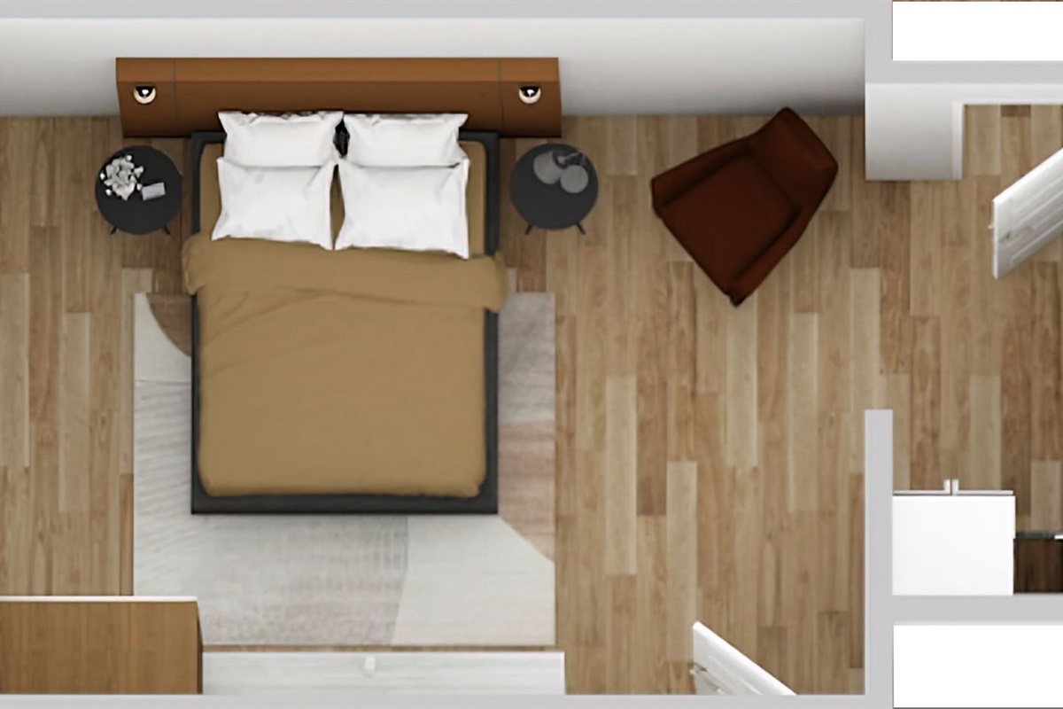 Actual image of newly remodeled floor plan.