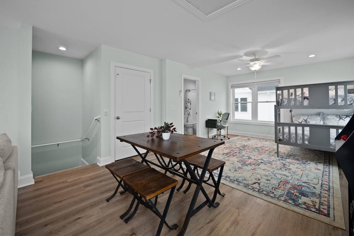Seating area on third floor