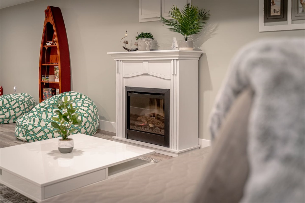 Lower Level With Fire Place