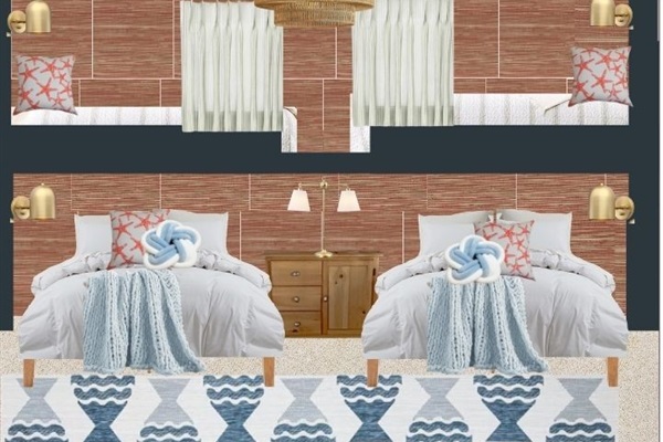 The Fishing Pier bedroom has been through a few fun design revisions (we couldn’t decide😉), but here’s what’s set: it will feature two Twin-over-Queen bunkbeds. You’ll also love the bayside balcony access, a Jack-and-Jill bathroom, & glowing sunset views.
