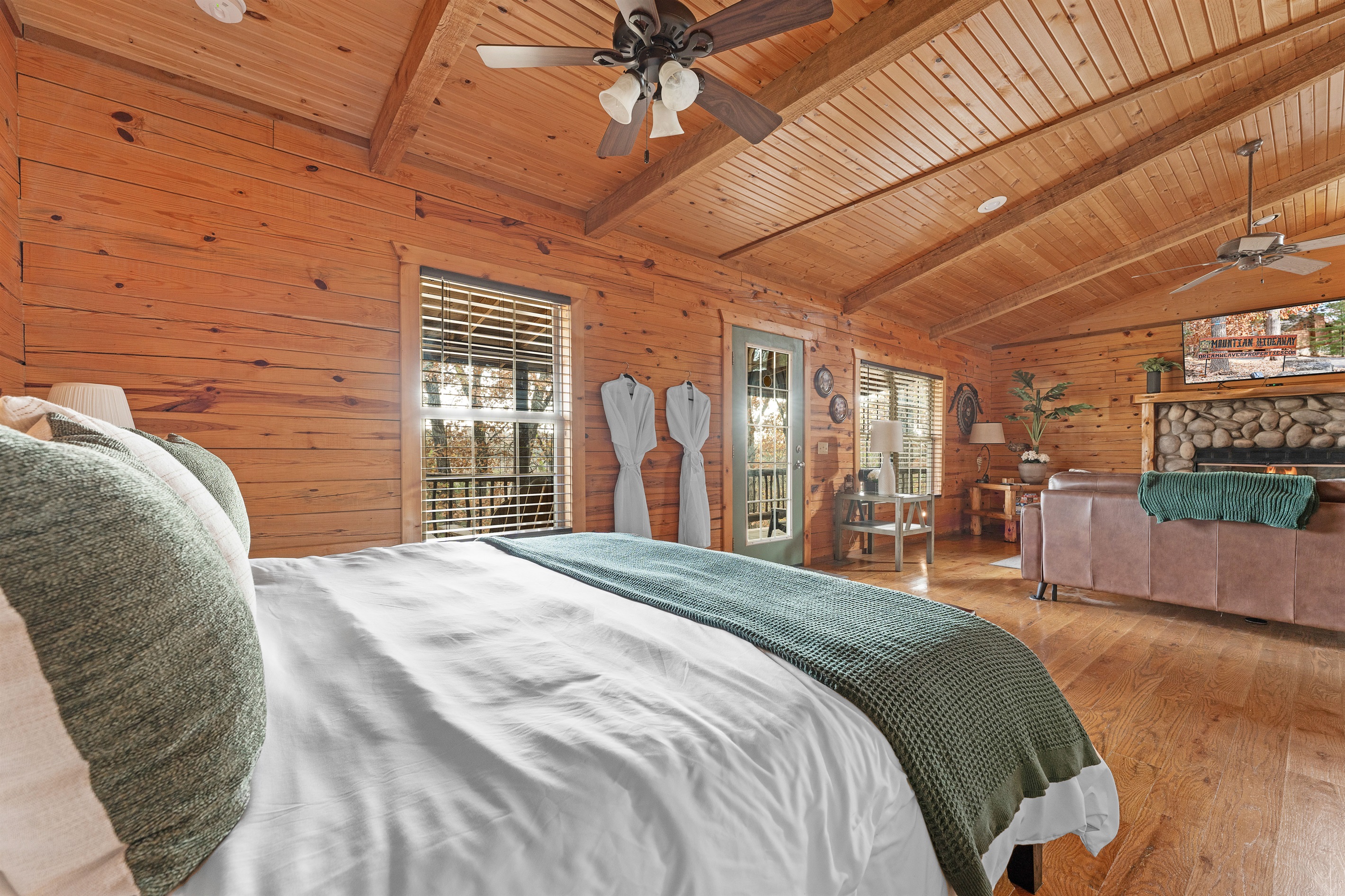 Sink into restful nights on a dreamy king-sized bed made for comfort