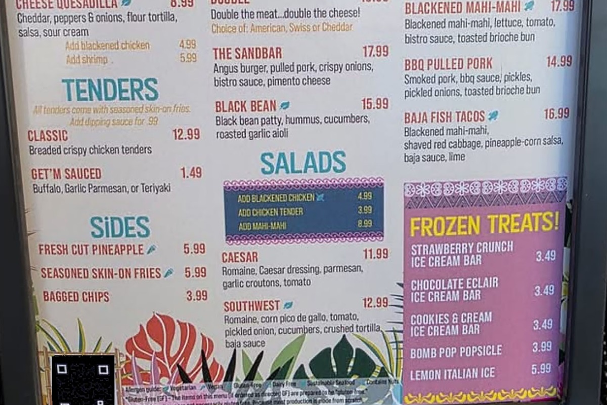 The Sandbar offers tasty poolside treats