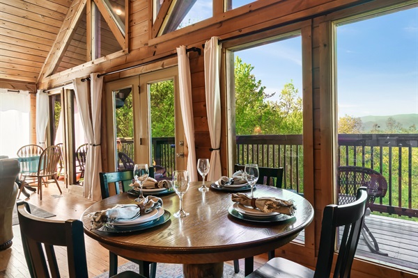 Dining area with view