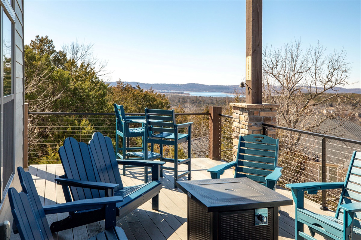 Sit around the firepit and enjoy the lake view!