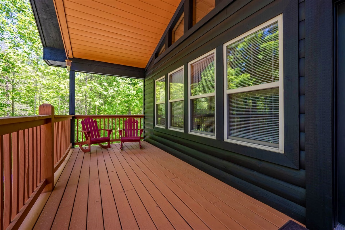 Kick back and relax on the private front porch.