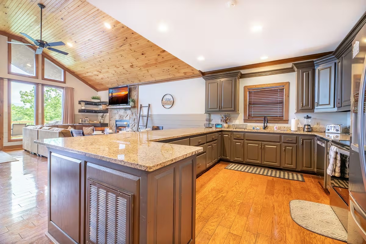 Large kitchen great for groups and families to gather