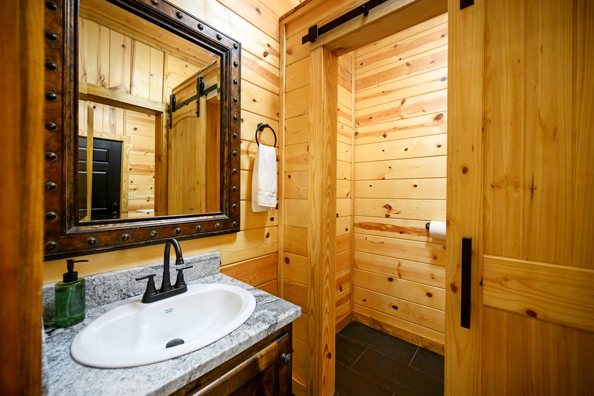 1/2 bath off main living area