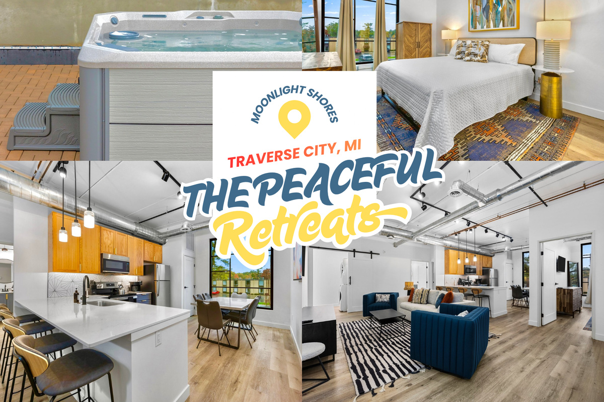 Stay close to everything, from wineries to the vibrant energy of Front Street then retreat to your brand-new condo, where two king bedrooms and rooftop hot tubs await.