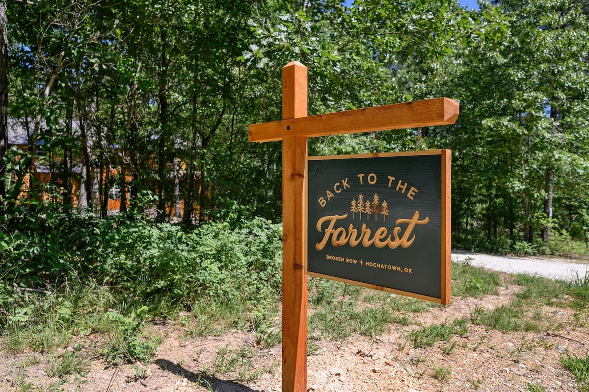 Your forest getaway begins outside—quiet, natural surroundings for ultimate relaxation.