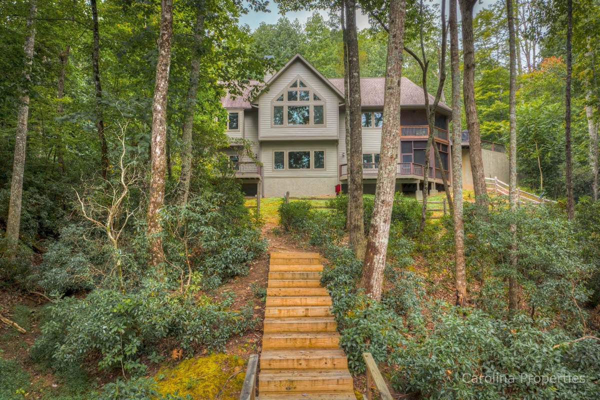 View of the home from the lake. Beautiful!