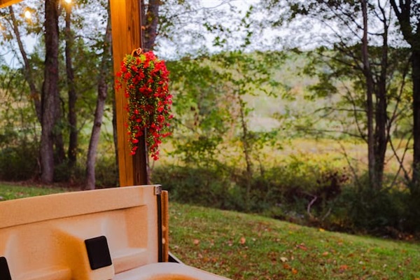 Unwind on the back porch, taking in the views and quiet moments in the fresh air.