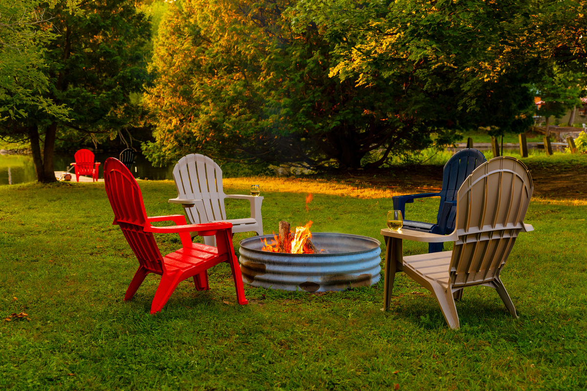 Peaceful fire along the river. We provide the wood!