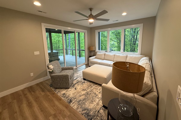 Downstairs recreation room
