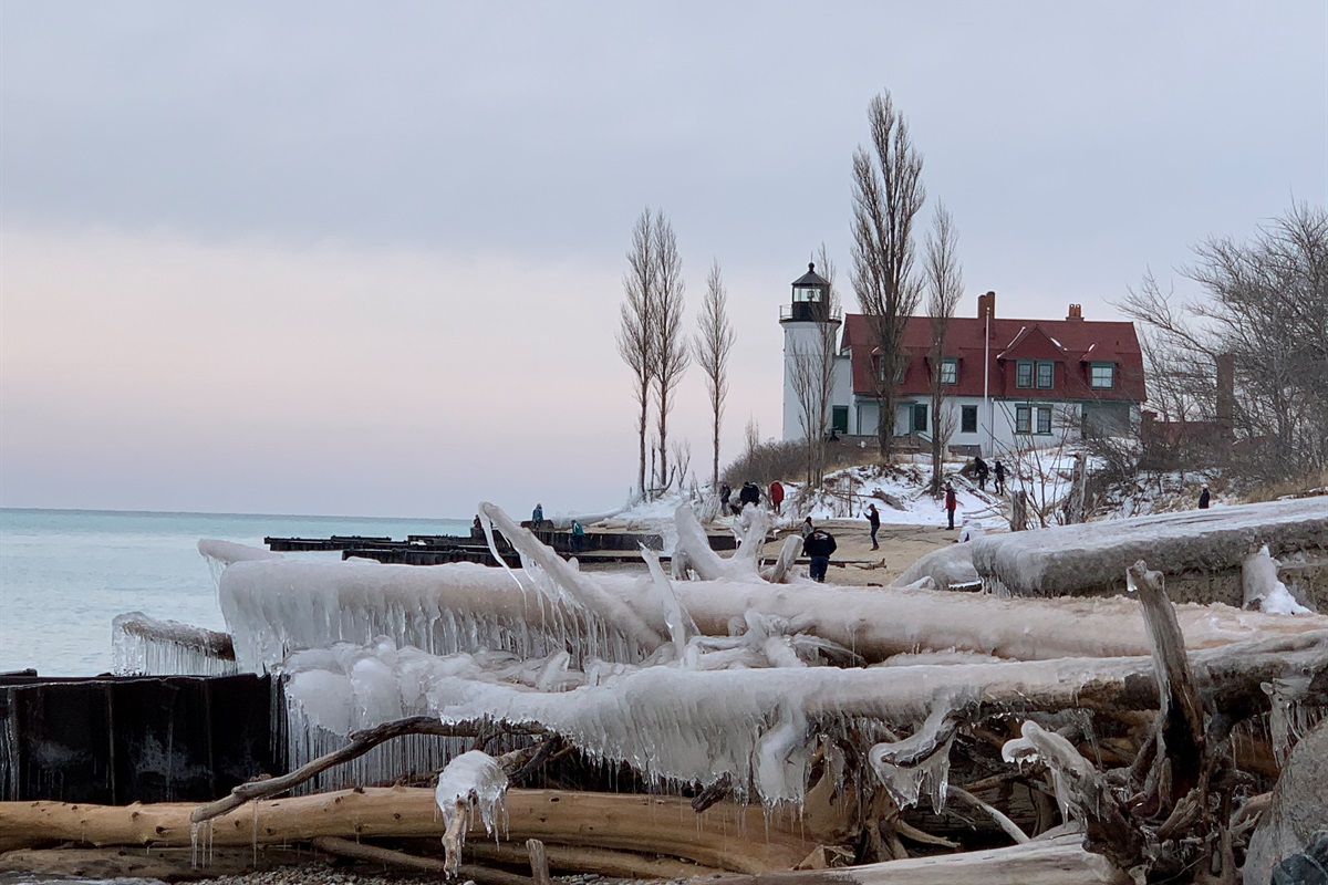 Pt Betsie is mesmerizing in winter — waves reshape the shore, then freeze into a breathtaking icy landscape. Bundle up, stay safe, and enjoy this unforgettable Northern Michigan scene.