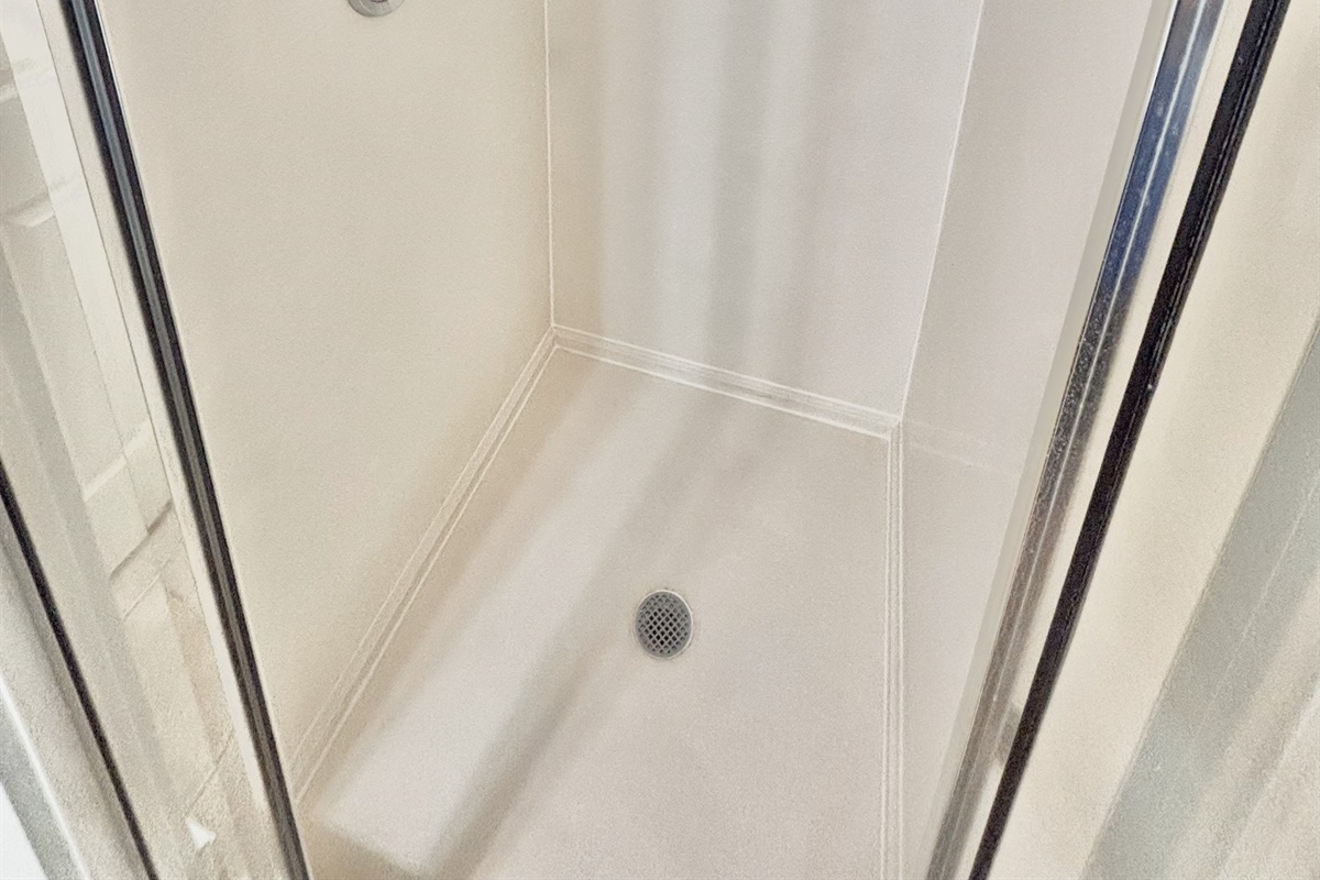 Spacious walk-in shower!