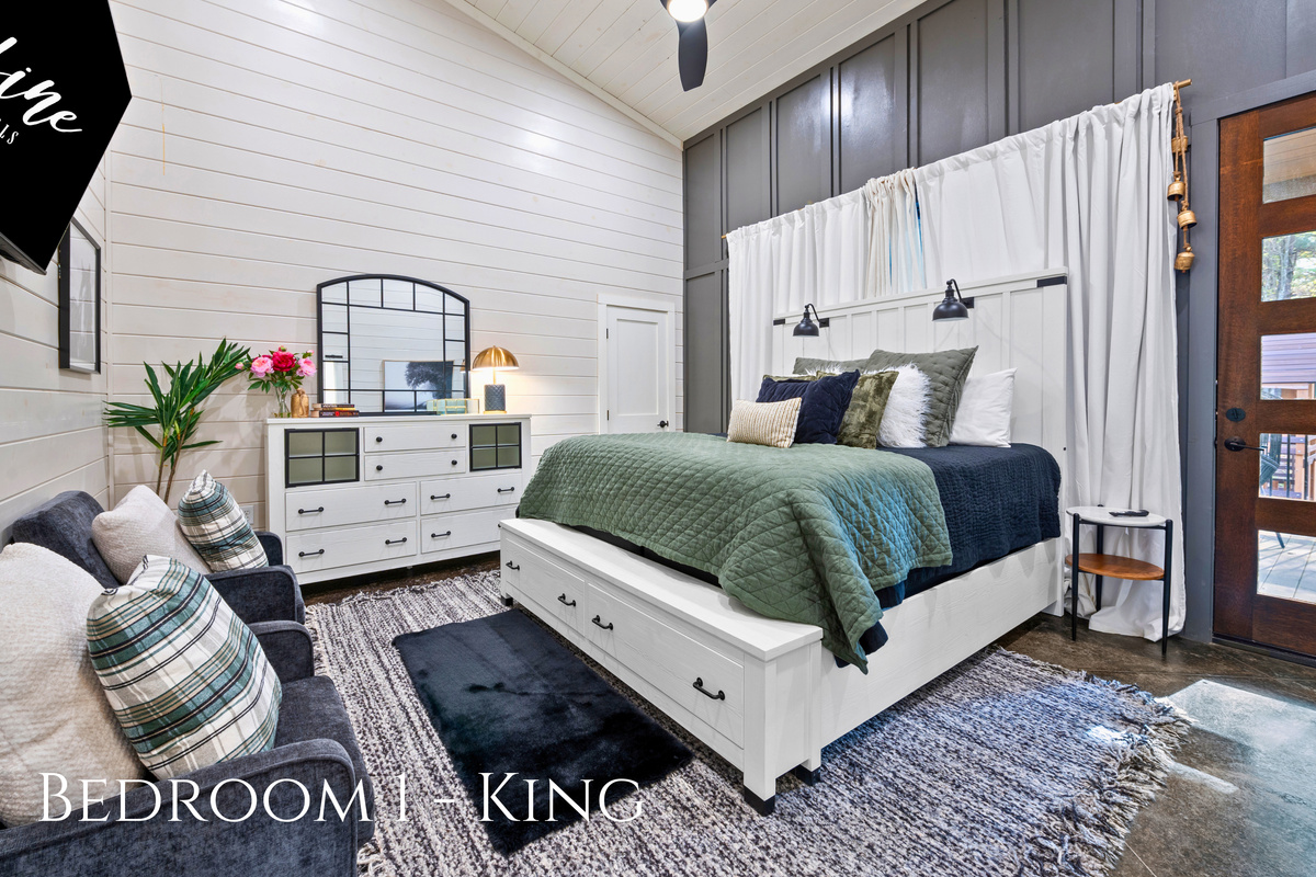 Soft finishes, warm accents, and a comfortable king bed make this peaceful retreat the perfect place to recharge at the end of the day.