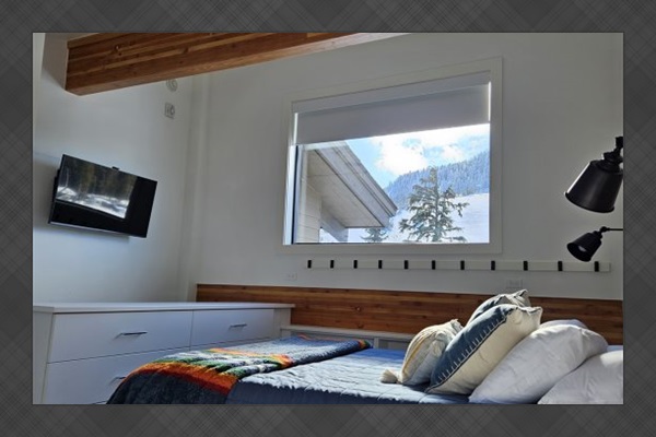 Upstairs full-size bed