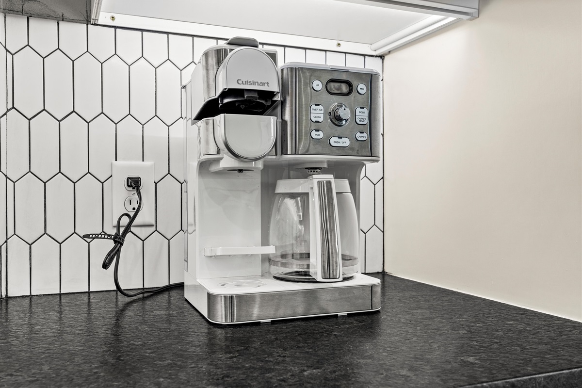 Coffee Corner: Brew up your perfect vacation mornings with our stylish, versatile coffee station!