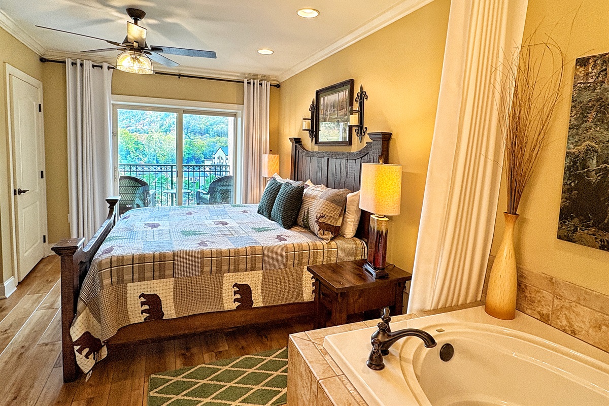 Master bedroom/bath area