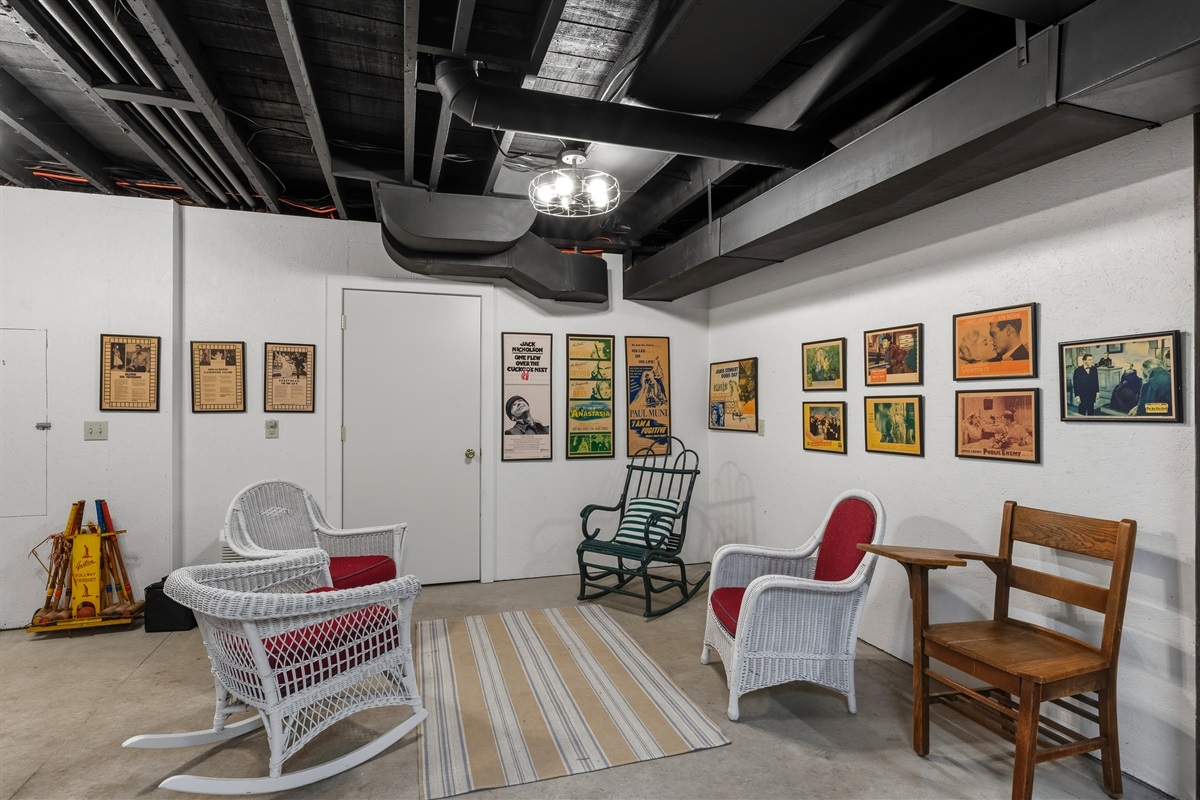 Basement sitting area. 