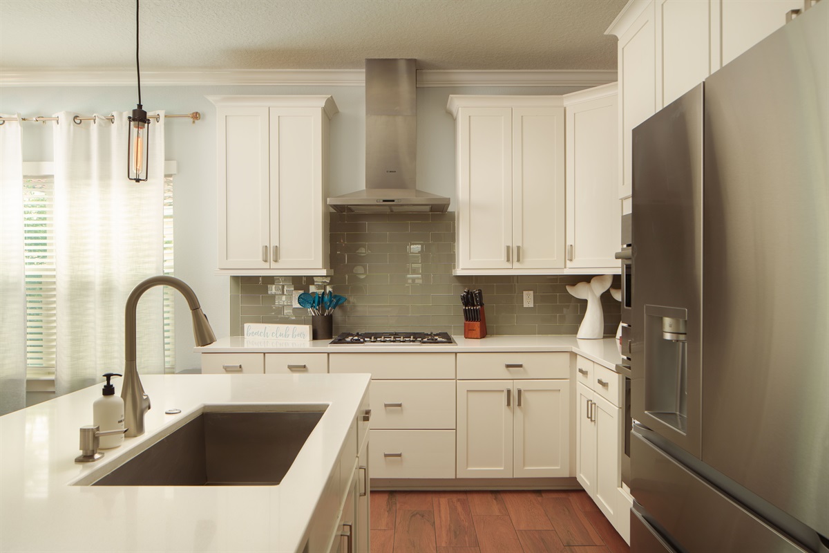 Fully stocked kitchen for home-cooked meals
