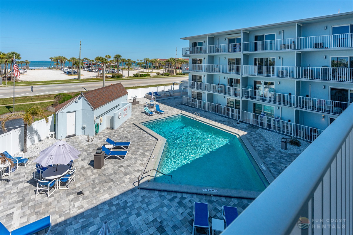 Stunning ocean and pool views from your balcony!