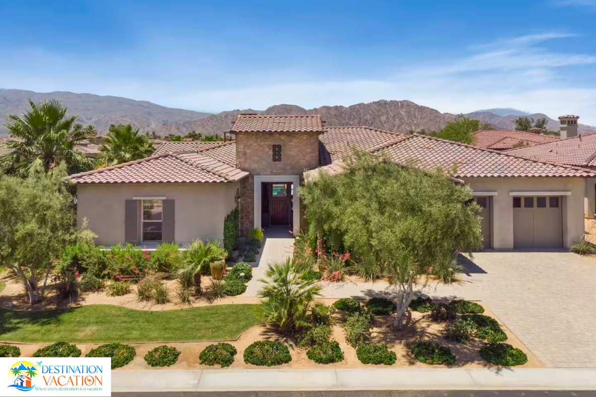 Stunning curb appeal welcomes you to your desert escape.