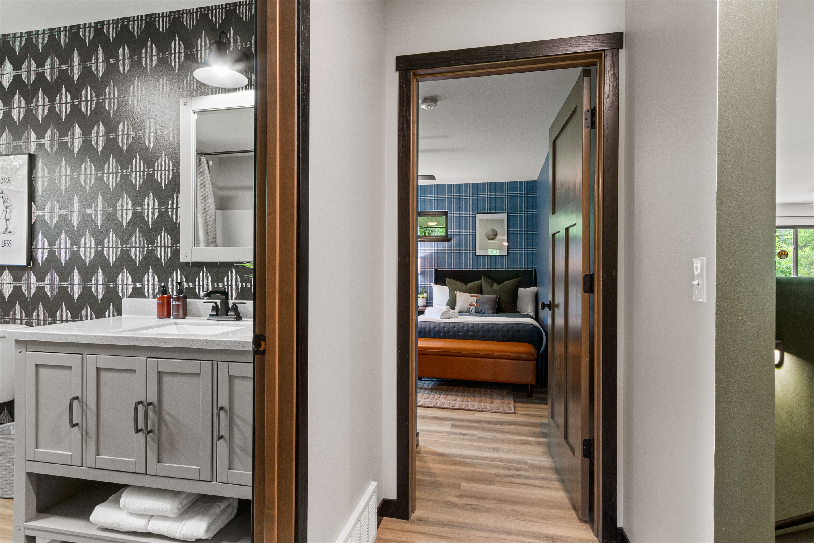 Bath 2 - located between bedroom 2 and bedroom 3