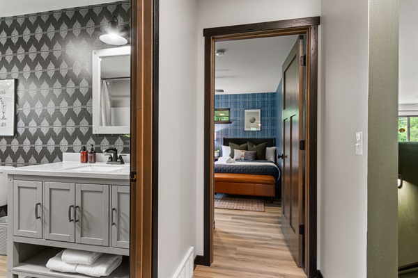 Bath 2 - located between bedroom 2 and bedroom 3