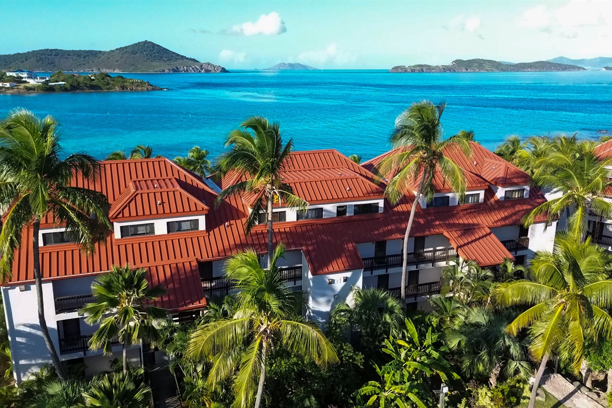 Beautifully maintained beachfront building in the heart of Sapphire Beach Resort.