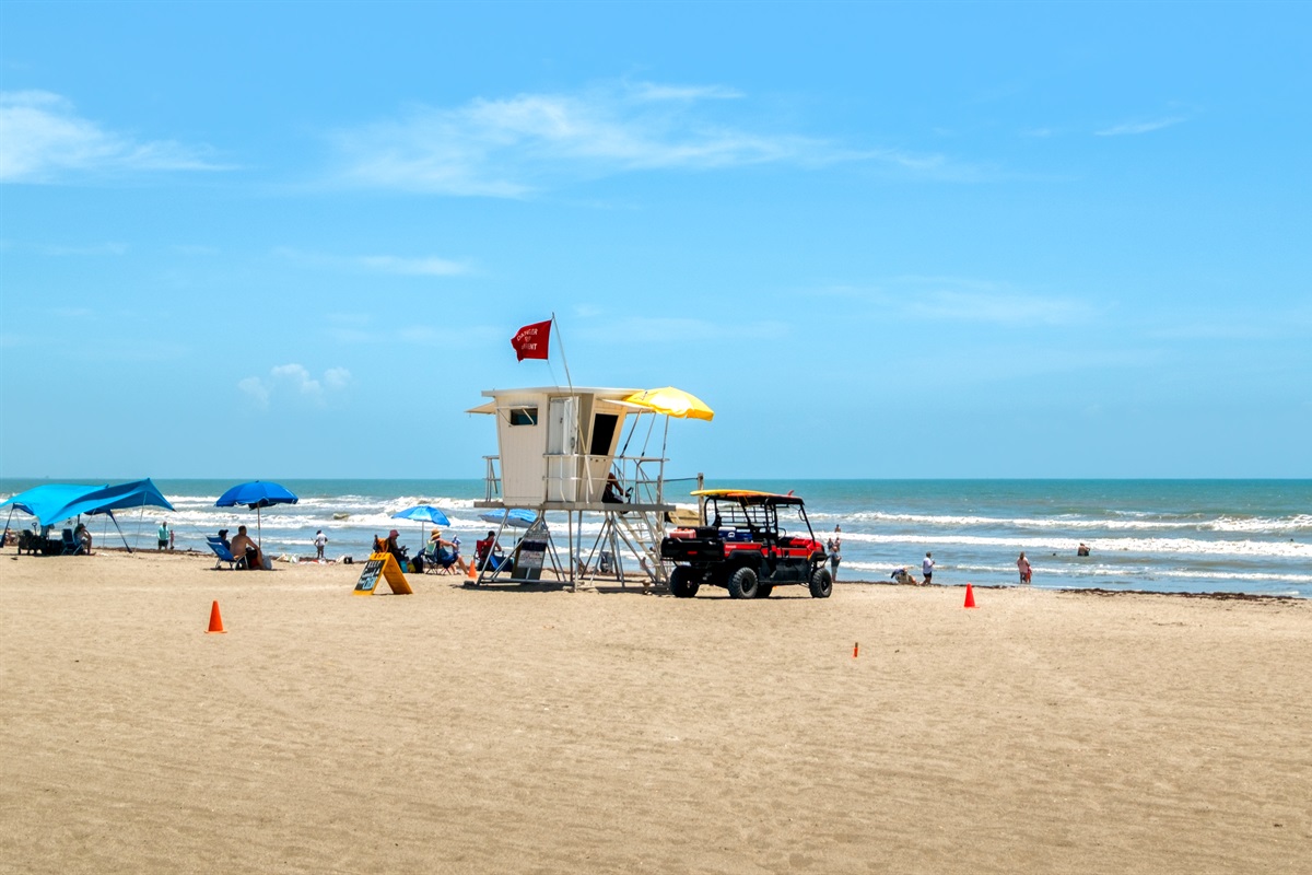 Cocoa Beach Pier is the closest beach with a lifeguard at .9 miles from the house.
