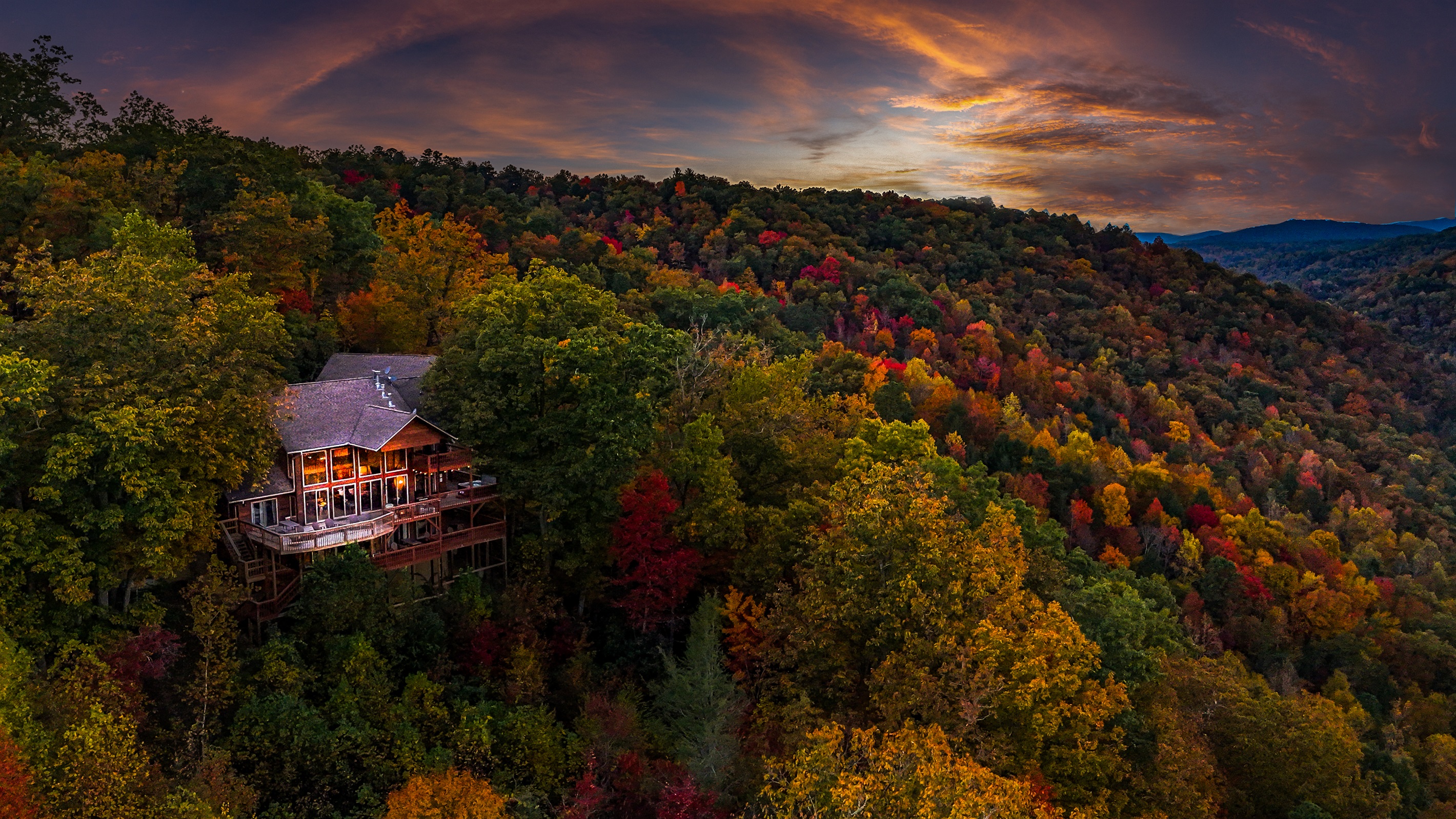 Escape to Heavenly Heights Mountain Retreat. The spacious cabin and detached studio are nestled on nearly 3 private acres making it your perfect home away from home.