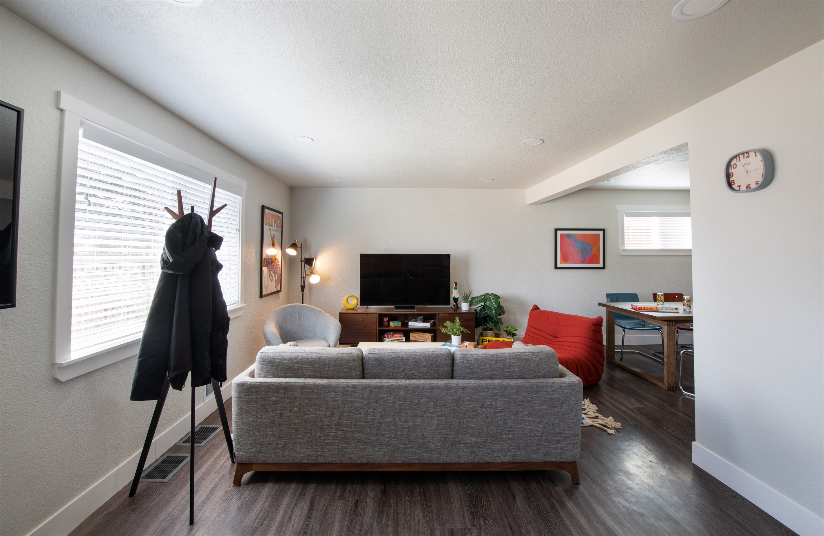 Open and well light living room upon entering