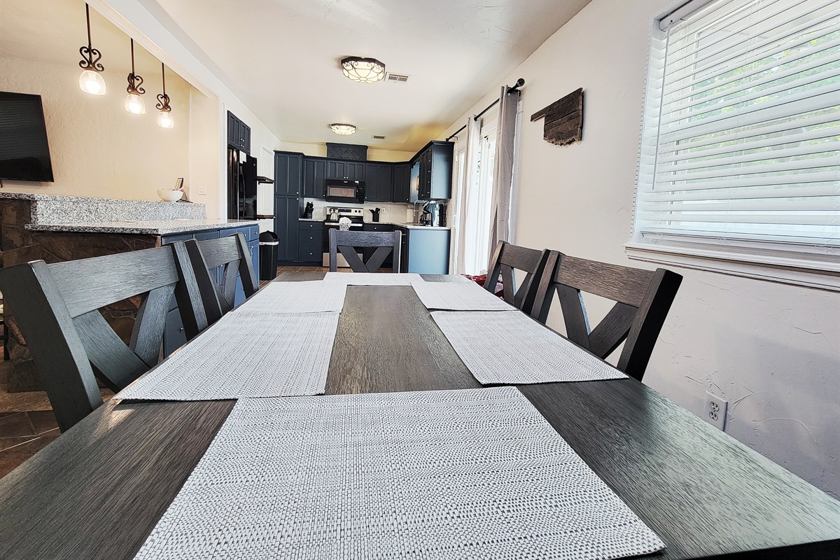 View from the dining area