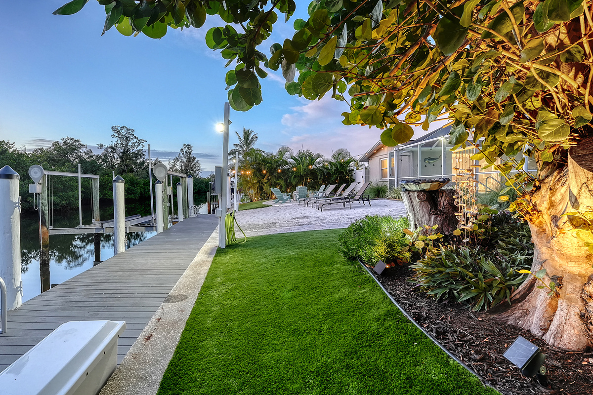 Beautiful landscaping surrounds your private retreat. 