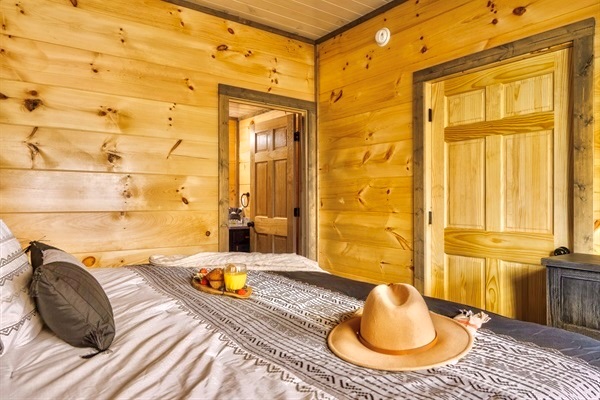 King Suite with attached bathroom next to the game room (On lower level)