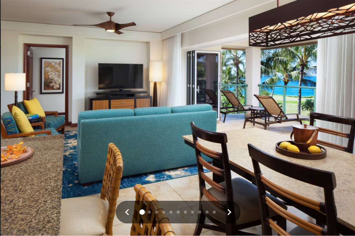 The Ocean View Villa Living Area