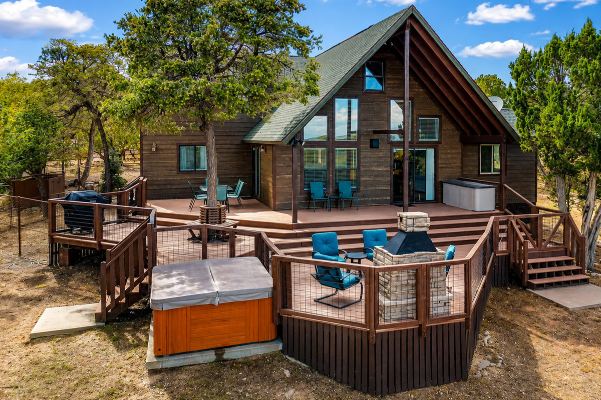 Deck and hot tub